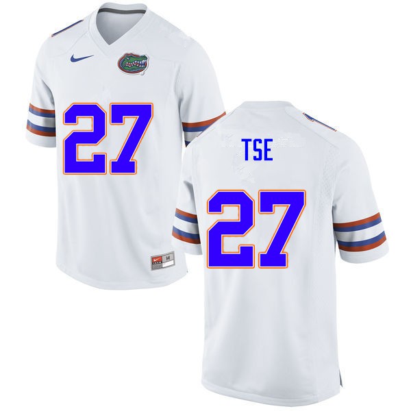 Men #27 Joshua Tse Florida Gators College Football Jersey White